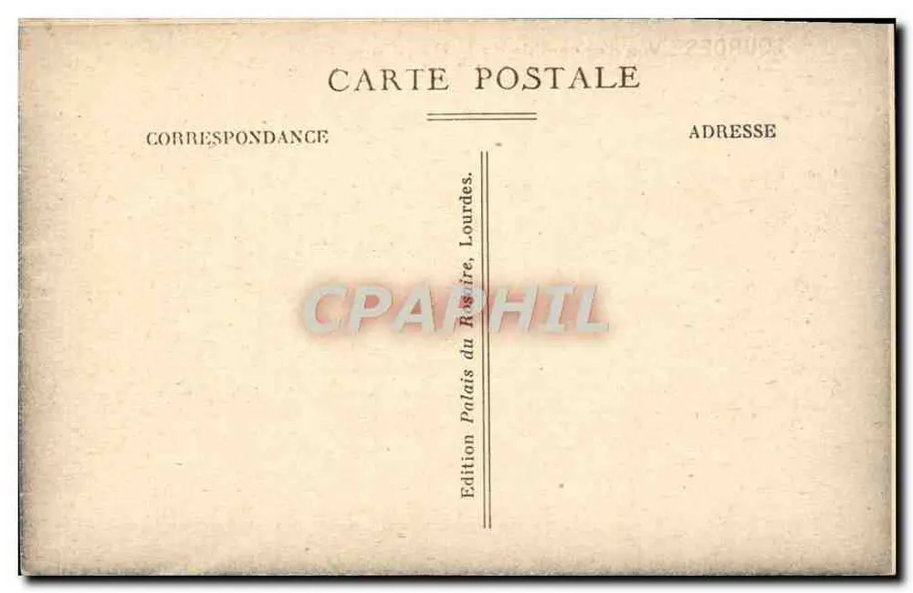Lourdes — Visão geral da Basílica — Edição Palais du Rosaire - Verso