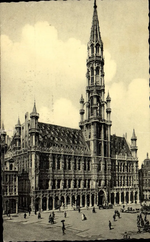Bruxelas — Hotel de Cidade — Fototipia A. Dokumenten-Bruxelas n°58 - Frente