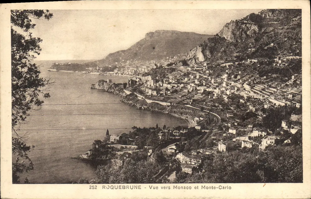 Roquebrune - Vista para Monaco e Monte-Carlo — n° 252 — Edição Madamane, Monte-Carlo - Frente