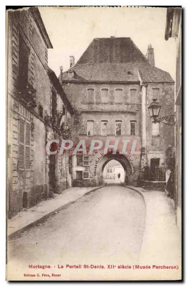 Mortagne - O Portal de São Denís, século XII (Museu Percheron) — Edição G. Fave, Basse - Frente