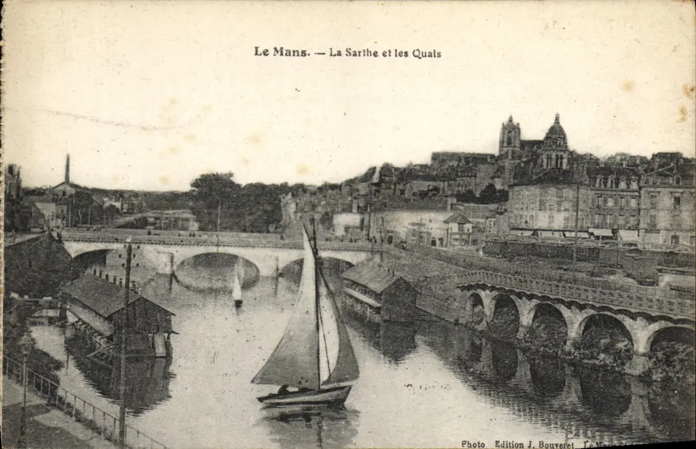 Le Mans — Die Sarthe und die Ufer — Fotoausgabe J. Bouveret - Vorderseite