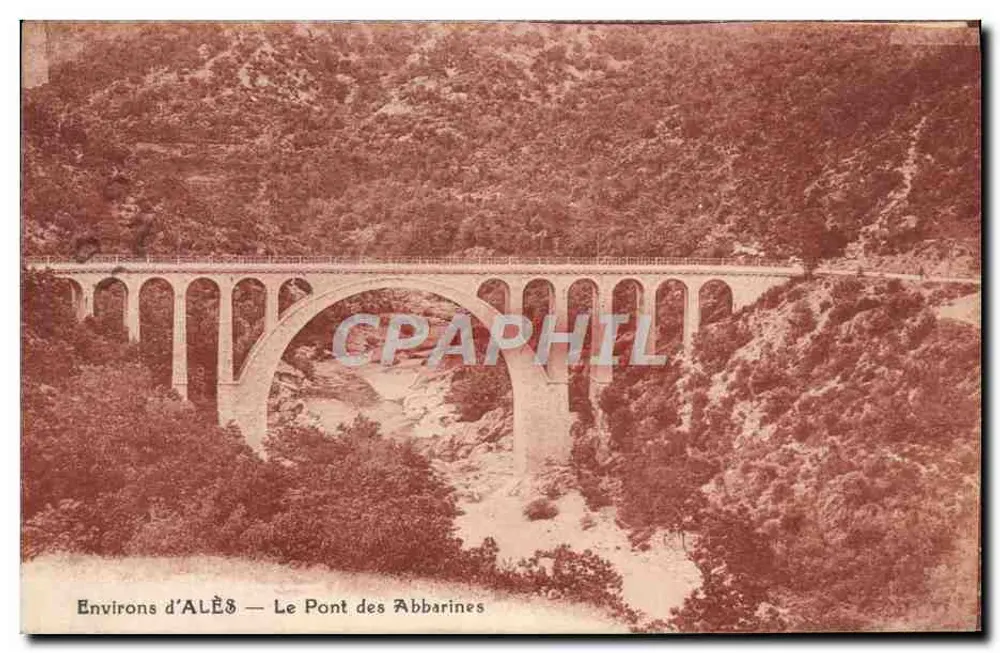 Arredores de ALÈS — O Ponte das Abbarines — Bonin e Farge - Frente