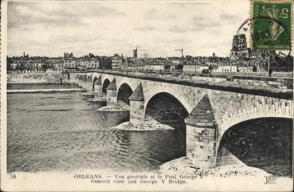 Orléans — Allgemeine Ansicht und die Brücke George V — JND Phot. - Vorderseite