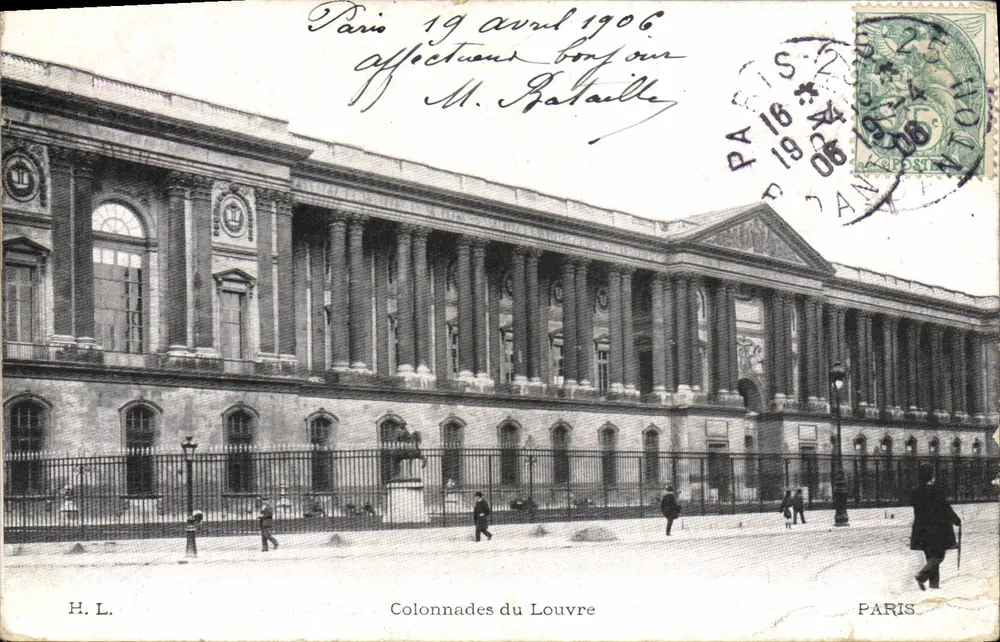 Colonnes du Louvre — vue des colonnades classiques — H.L. Paris - Frente