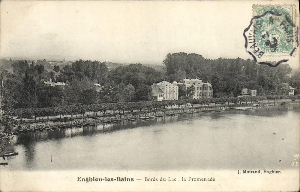 Enghien-les-Bains — Ufer des Sees: Die Promenade — J. Moirand, Enghien - Vorderseite