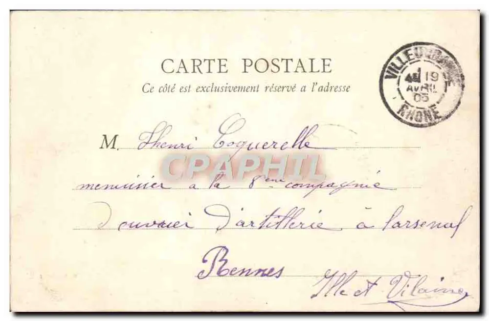 Lyon — As Faculdades (Pavilhão Central) — B. F., Paris, n° 640 - Verso