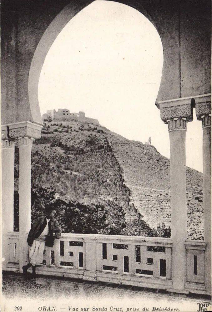 Oran — Ansicht von Santa Cruz, vom Belvedere aus — Verleger JNDJ, Nr. 202 - Vorderseite
