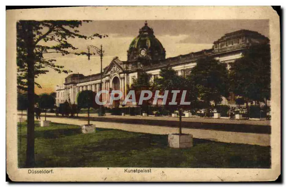 Düsseldorf — Pałac Sztuki — wydawca Sarta Chromolith. Nr 5585 - Awers