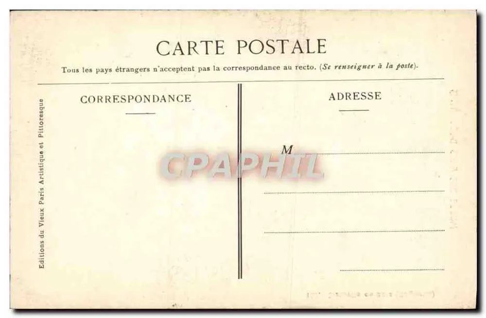 Holzstatue (Régence) — Verlag: Editions du Vieux Paris — N° 158 - Rückseite