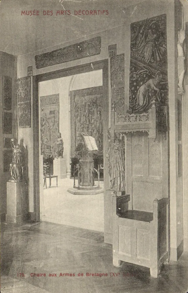 Musée des Arts Décoratifs — Stuhl der Wappen von Bretagne (15. Jahrhundert) — Éditions du Vieux Paris Artistique et Pittoresque n°178 - Vorderseite