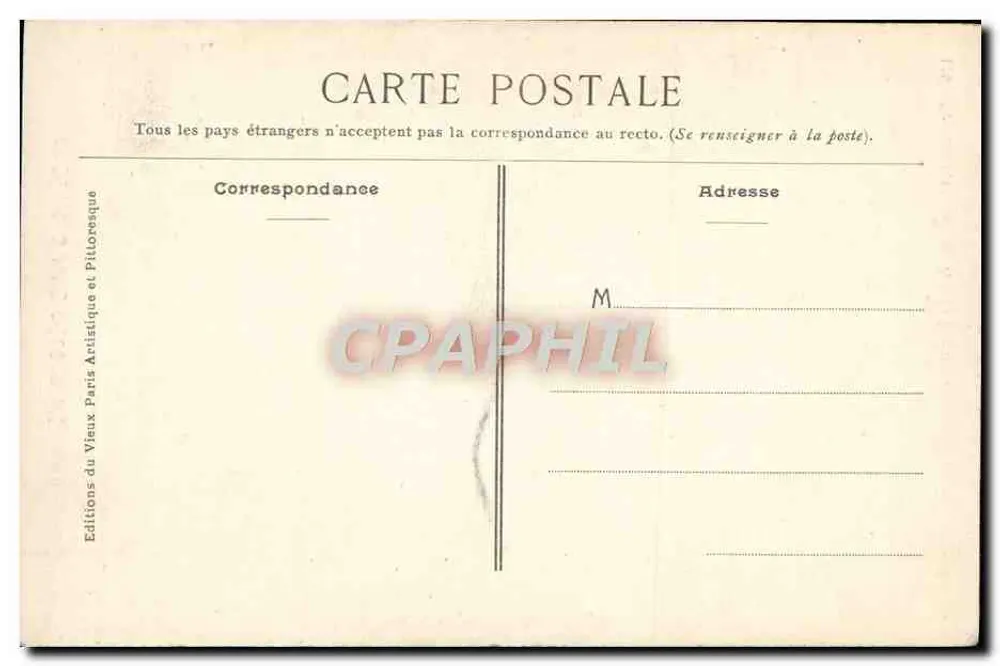 Musée des Arts Décoratifs — Papierhängen. Kleider (Anfang des 19. Jahrhunderts) — Éditions du Vieux Paris Artistique et Pittoresque Nr. 114 - Rückseite