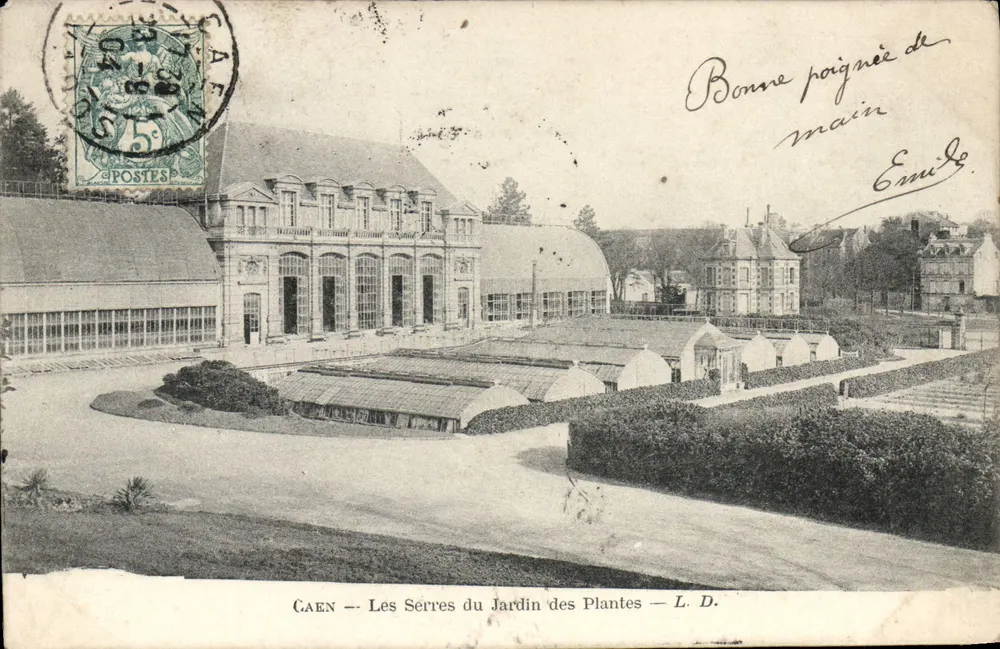 Caen — Die Gewächshäuser des Jardin des Plantes — L. D. - Vorderseite