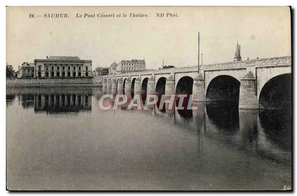 Saumur — Der César-Brücke und das Theater — ND Phol. - Vorderseite