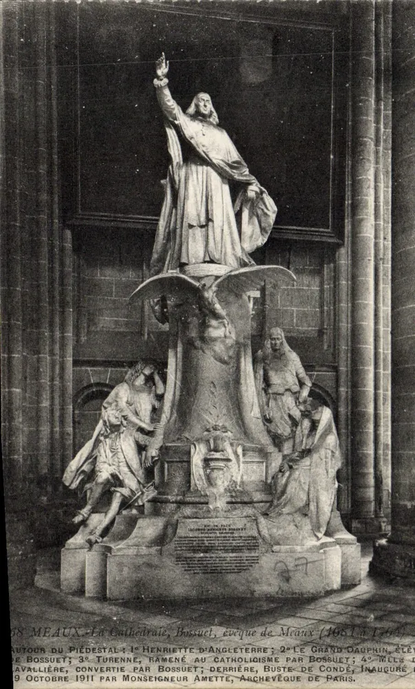 Die Kathedrale von Meaux — Statue von Bossuet — n° 68 - Vorderseite