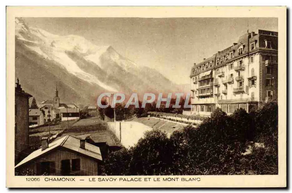 Chamonix — El Savoy Palace y el Mont Blanc - Anverso