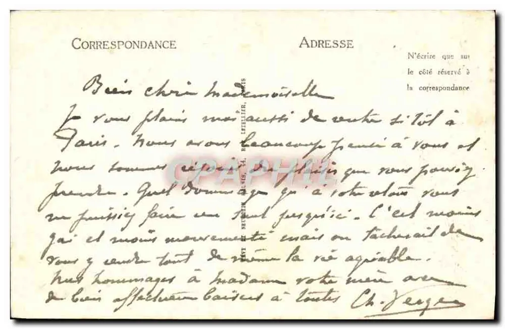 Le Tréport — Der Vorhafen und der Kliff — LL - Rückseite