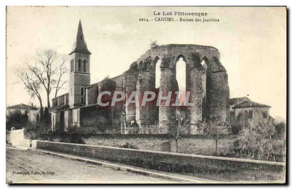 Cahors - Ruínas dos Jacobinos — Phototypia Palta, St-Céré - Frente