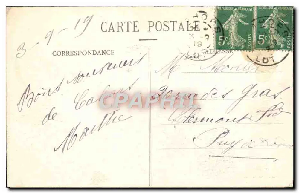 Cahors - Ruínas dos Jacobinos — Phototypia Palta, St-Céré - Verso