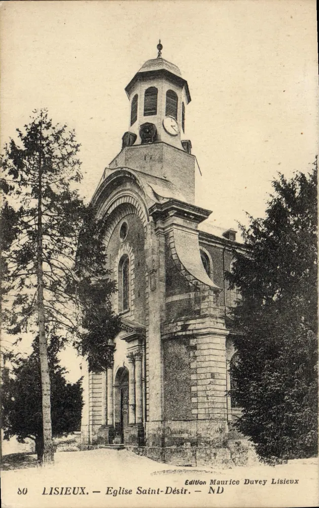 Lisieux — Igreja de São Désir — Edição Maurice Duvey Lisieux, n°80 - Frente