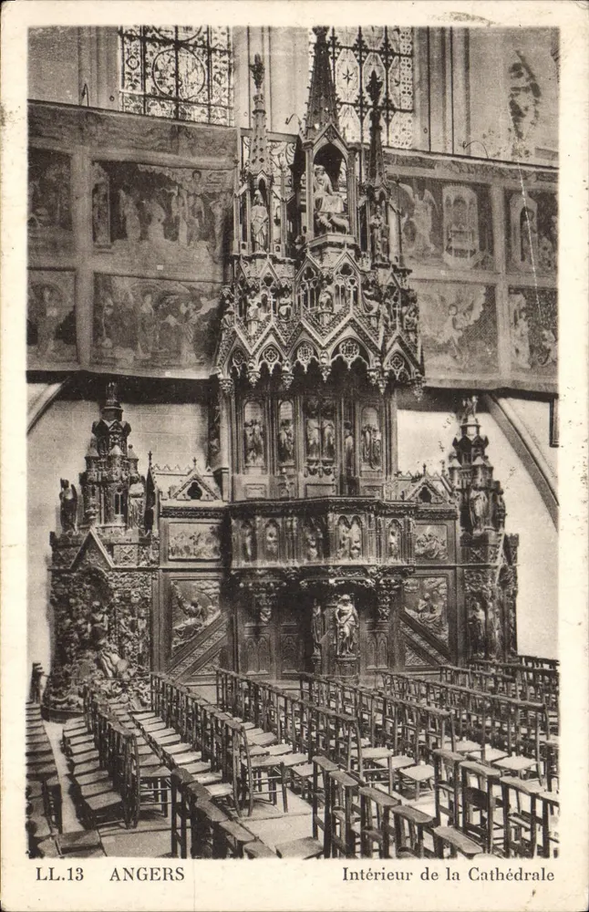 Interior da Catedral — Angers — LL.13 — Cie des Arts Photomécaniques - Frente