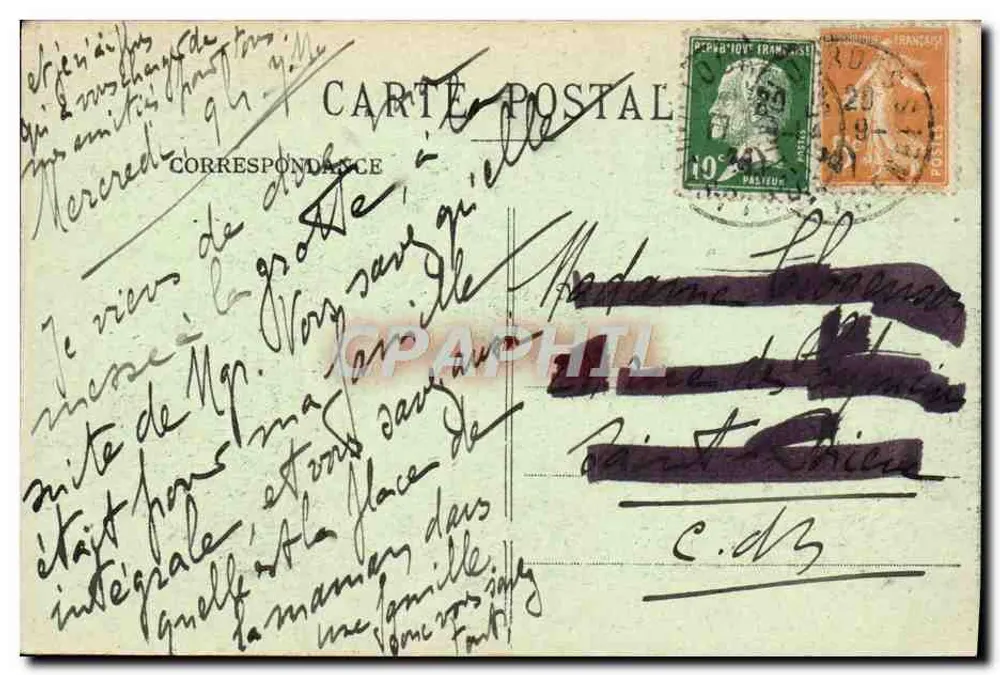 Lourdes — A Grotta após a Missa. — F.C. n°82 - Verso