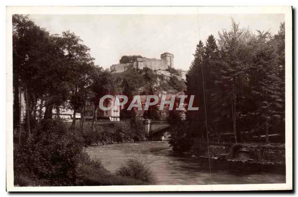 Lourdes — Das Schloss-Fort und der Gave — Édit. Quinault-Lourdes - Vorderseite