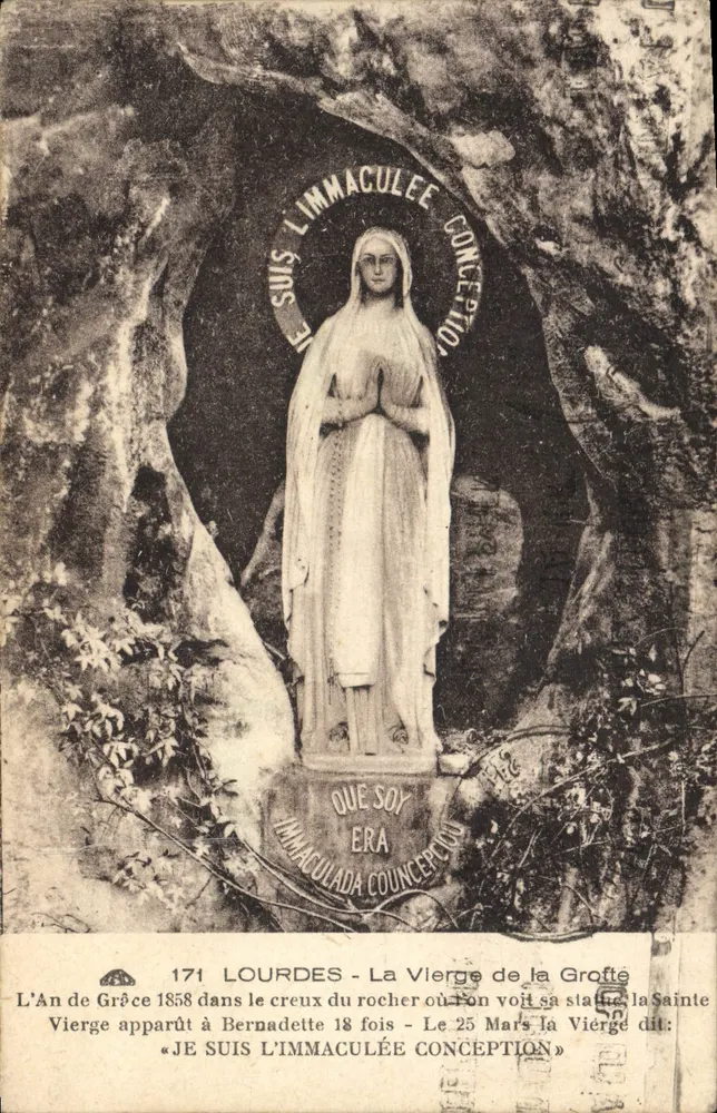 Lourdes - A Virgem da Gruta — editor anônimo, n° 171 - Frente