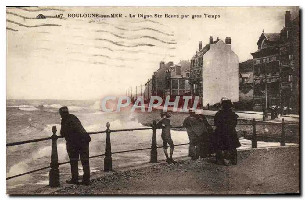 BOULOGNE-sur-MER - Die Ste Beuve-Dyke bei schlechtem Wetter — Nr. 107 - Vorderseite