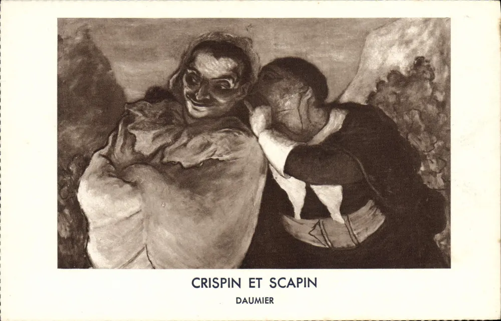 Crispin e Scapin — gravura de Daumier — editor Immothéra - Frente