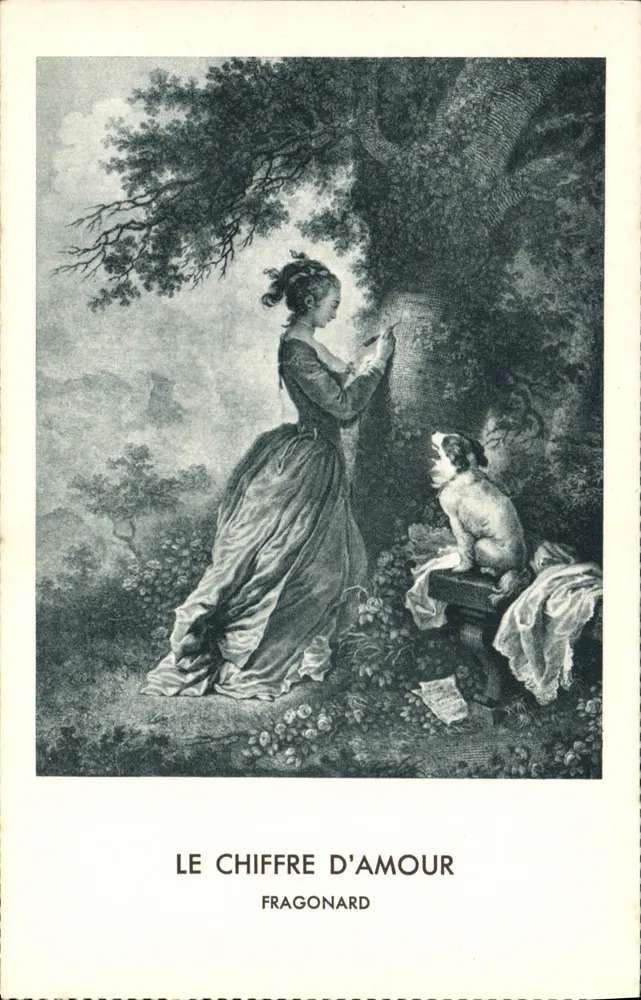 O Número do Amor — obra de Fragonard — editor Innotthéra - Foto C.A.P. - Draeger, Imp. - Frente