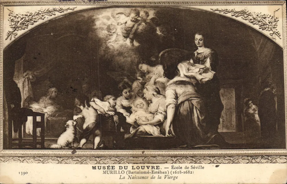 Musée du Louvre — Schule von Sevilla — Die Geburt der Jungfrau von Murillo (1618-1682) - Vorderseite