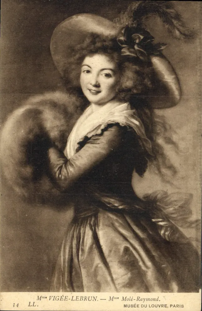 Madame Vigée-Lebrun — Portrait mit Hut — Mme Molé-Raymond, Musée du Louvre, Paris - Vorderseite