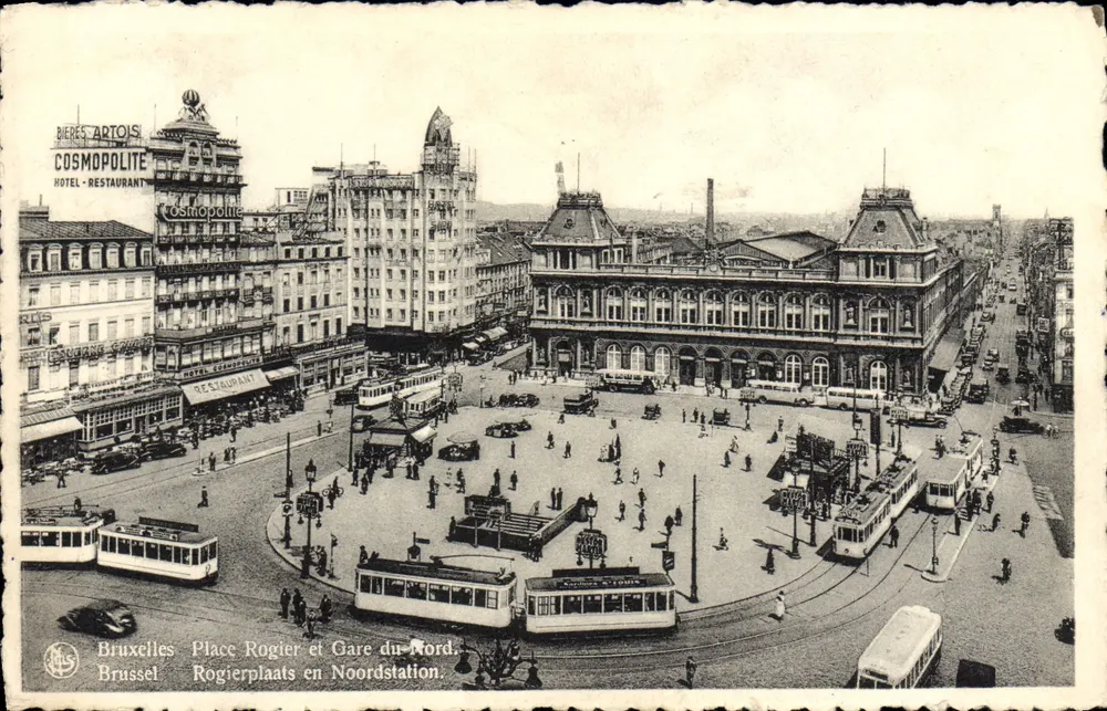 Brüssel - Place Rogier und Bahnhof Nord — Cosmopolite Hotel-Restaurant - Vorderseite