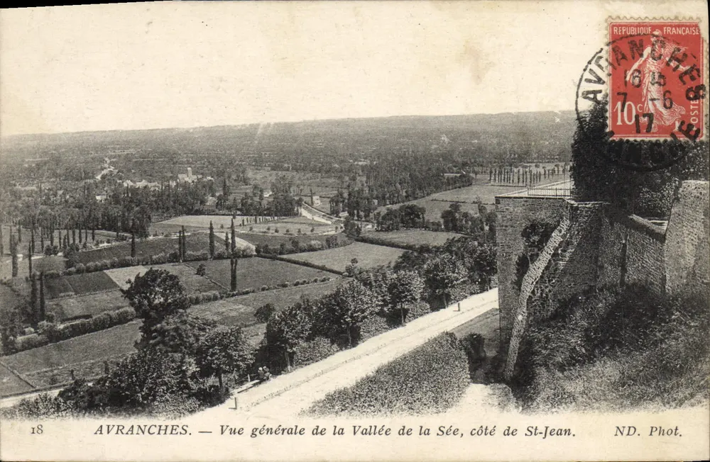 Avranches — Allgemeiner Blick auf das Tal der Sée, Seite von St-Jean — ND. Fot. - Vorderseite