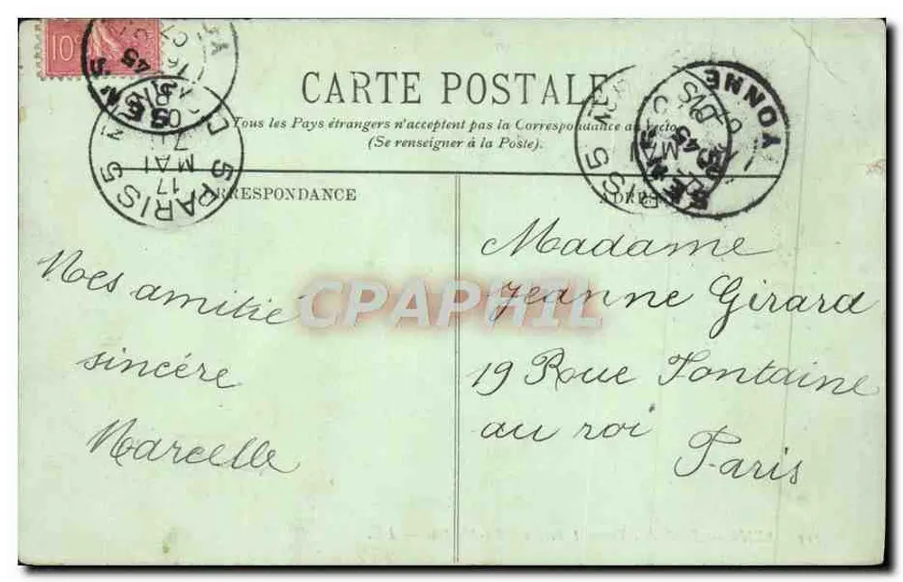 SENS — Bords de l'Yonne et Tertre Saint-Martin — LL. n° 113 - Rückseite