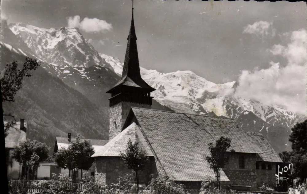 Chamonix-Mont-Blanc — Die Kapelle der Praz und der Mont-Blanc (4.807 m.) — Éditions d'Art Française - Vorderseite