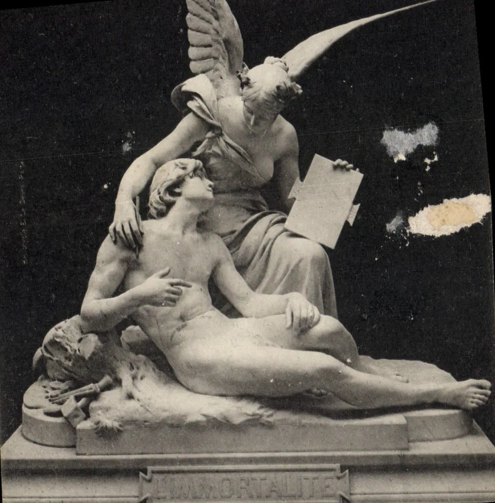 Estátua da Imortalidade — Paris — número de série ilegível - Frente