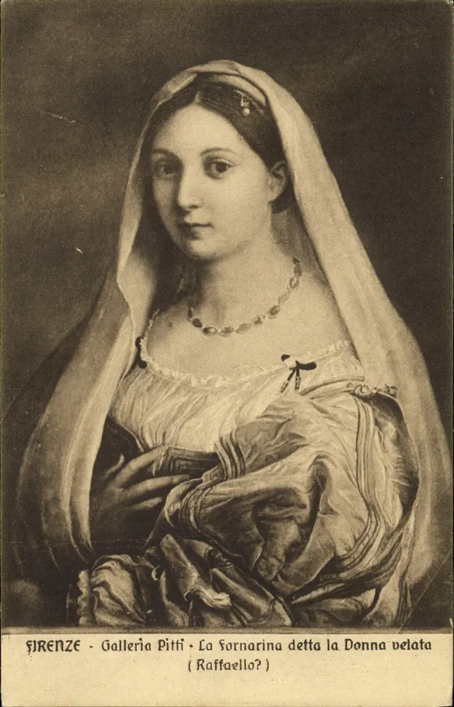 Florenz - Galerie Pitti - La Sornarina genannt die Gewandete (Raffaello?) - Vorderseite