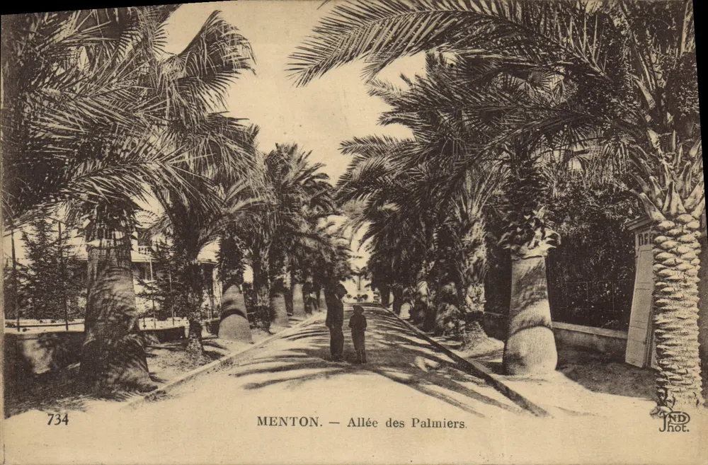 Menton — Avenida dos Palmeiras — ND Phot. - Frente