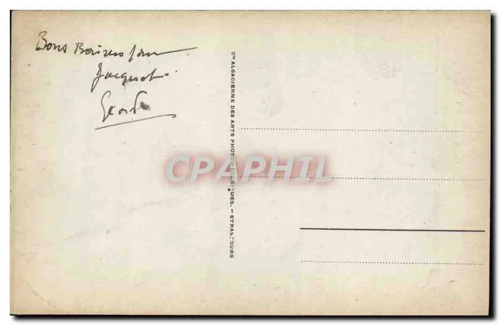 NICE - Ansicht vom Mont Boron durch die Kiefern — Verlag C. Alsacienne des Arts Photographiques, Straßburg - Rückseite