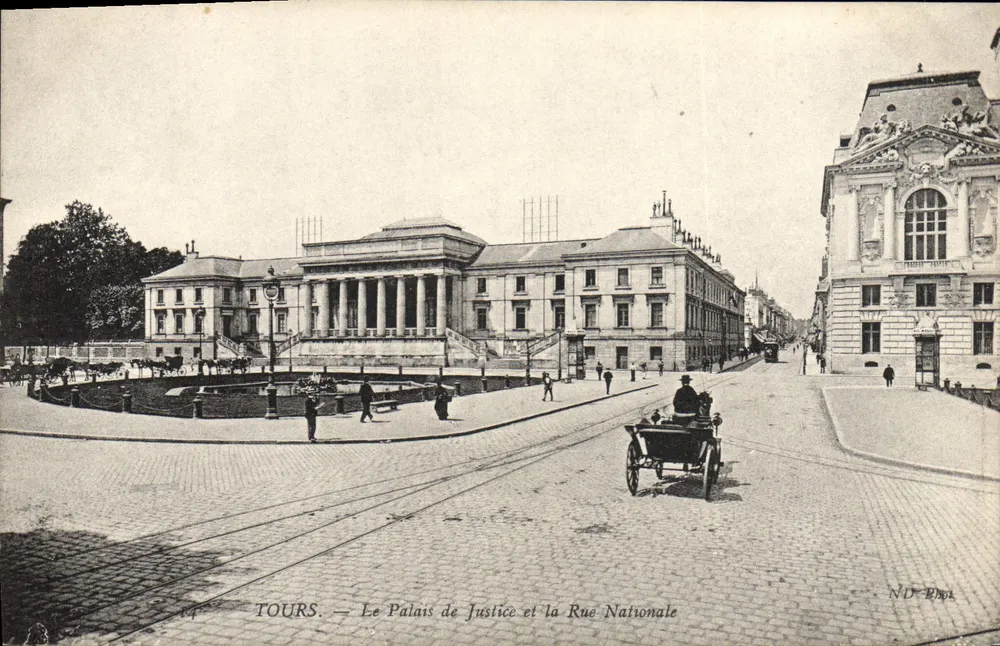 Tours — Das Justizpalast und die Nationale Straße — N.D. Paris - Vorderseite