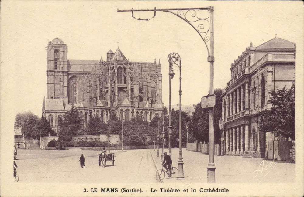 Le Mans (Sarthe) — Das Theater und die Kathedrale — Adol - Vorderseite