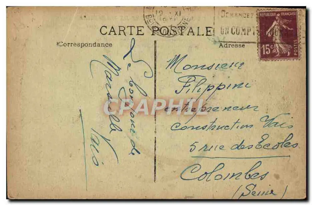 O Velho Portos de Marselha — A Sardinha — Editor não identificado - Verso