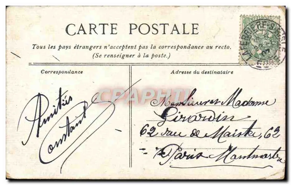 Zentrum Frankreichs — Nahe dem Gipfel des Puy de Dôme — L.V. — n°16 - Rückseite