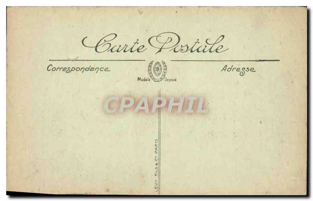 Roche de la Pointe de la Garenne — Rocher côtier avec vagues — Éditeur LÉVY FILS & CIE PARIS - Rückseite