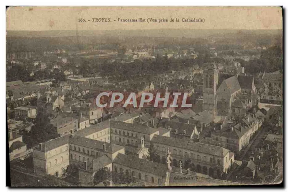 Troyes — Osterpanorama (Aussicht vom Dom aus) — Sammlung T. B. - Vorderseite