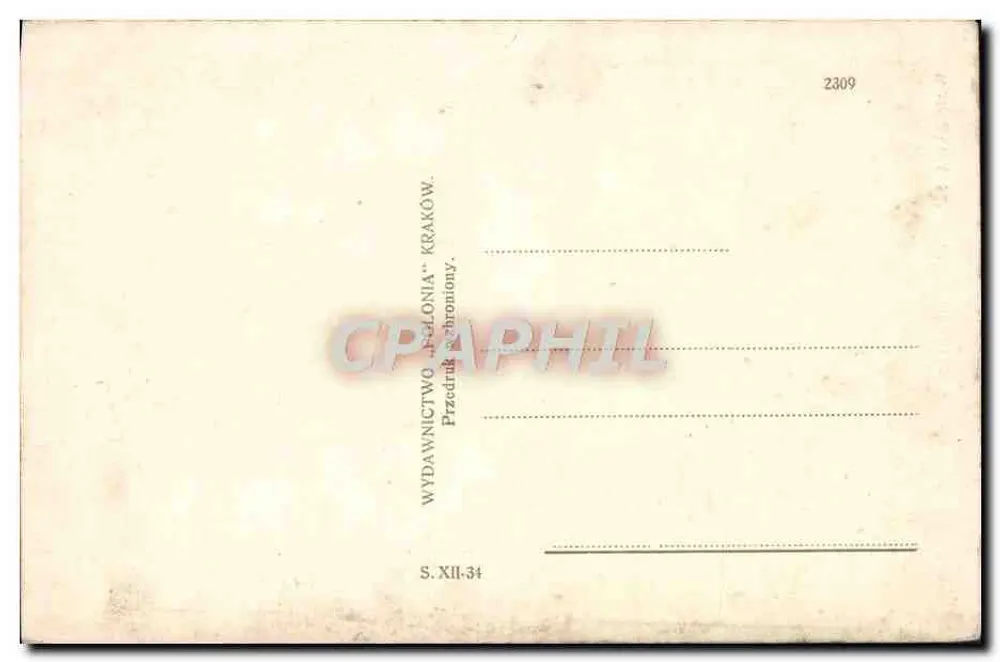 Warschau. Sobór. Russische Kirche — Verleger 'Przedrąk Krakoniony' n°2309 - Rückseite