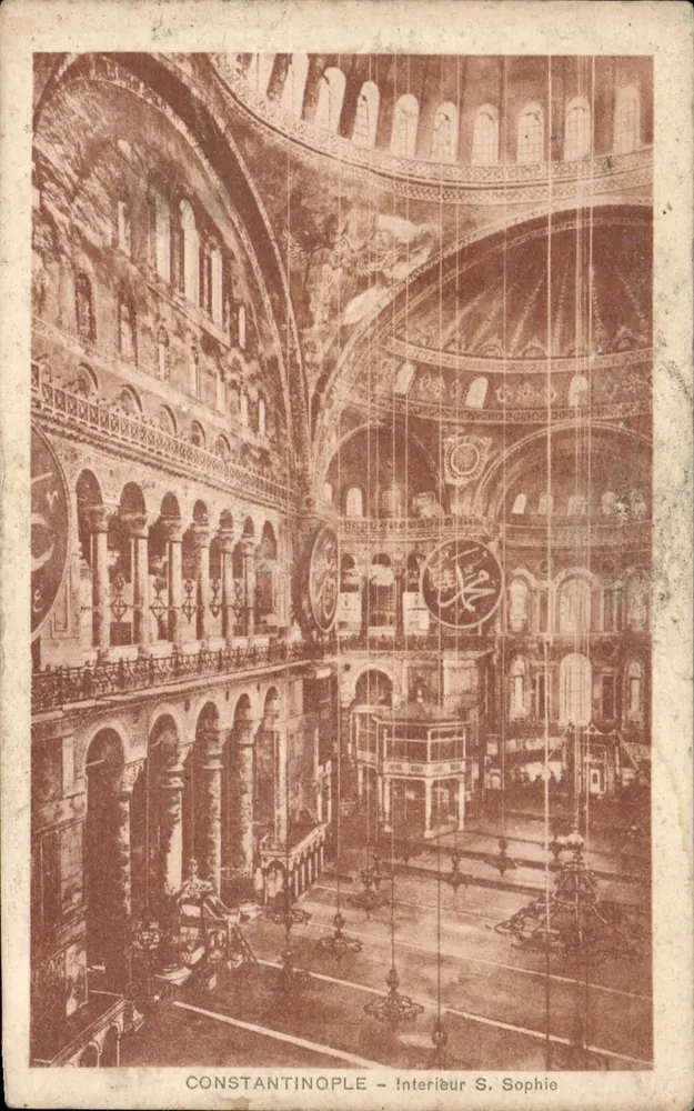 Constantinopla — Interior da Basílica de Santa Sofia — Censura - Terni - Frente