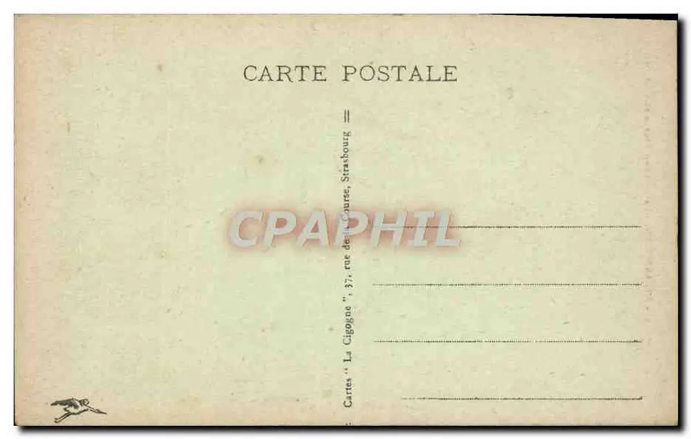 Estrasburgo - Catedral - Facha e Lado Sul — Cartas 'La Cigogne', Estrasburgo - Verso