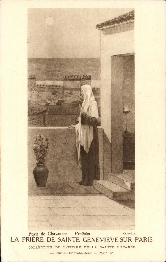 Die Gebete der Heiligen Geneviève über Paris — Puvis de Chavannes — Cliché X — Sammlung der Werke der Heiligen Kindheit - Vorderseite
